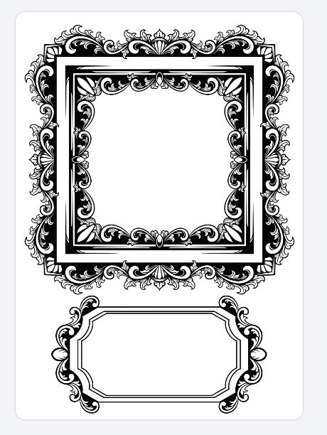 Album with frames for drawings